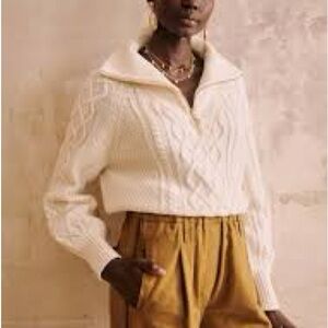 Sezane Cable Knit Romeo Jumper (XS)